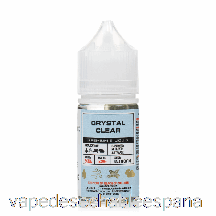 Vape Desechable España Cristal Claro - Serie Sales Bsx - 30ml 30mg